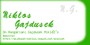 miklos gajdusek business card